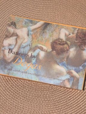 16 Dancers by Degas Art Note Card Set - Blue, Cream, Tan